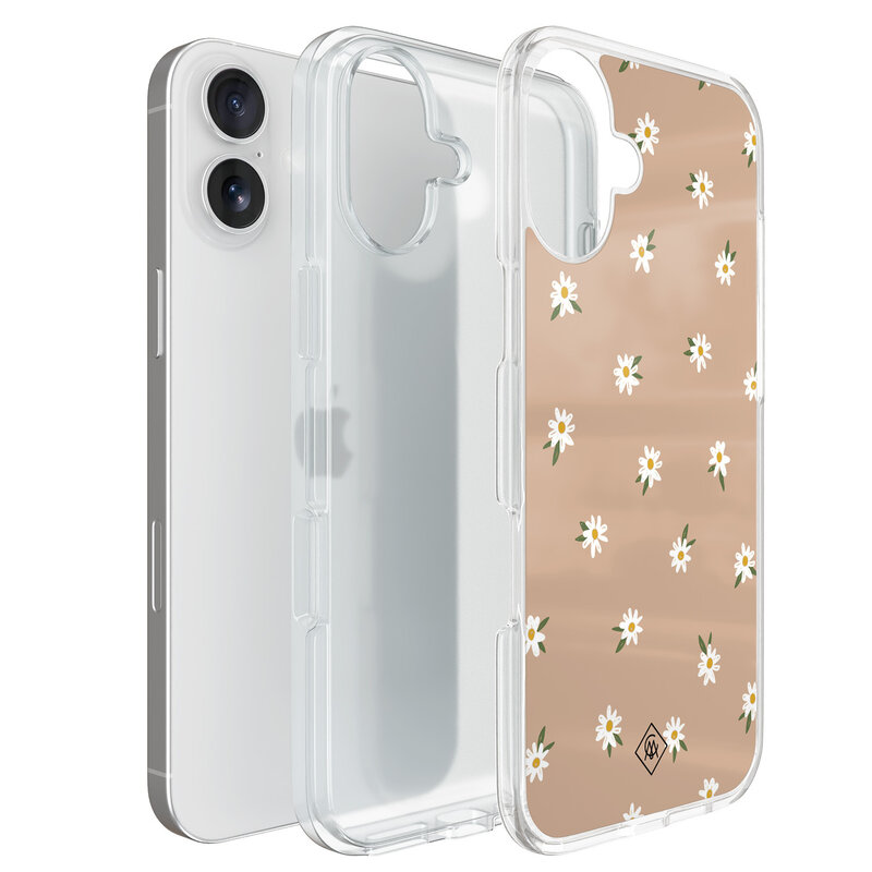 Casimoda iPhone 16 hybride hoesje - Sweet daisies