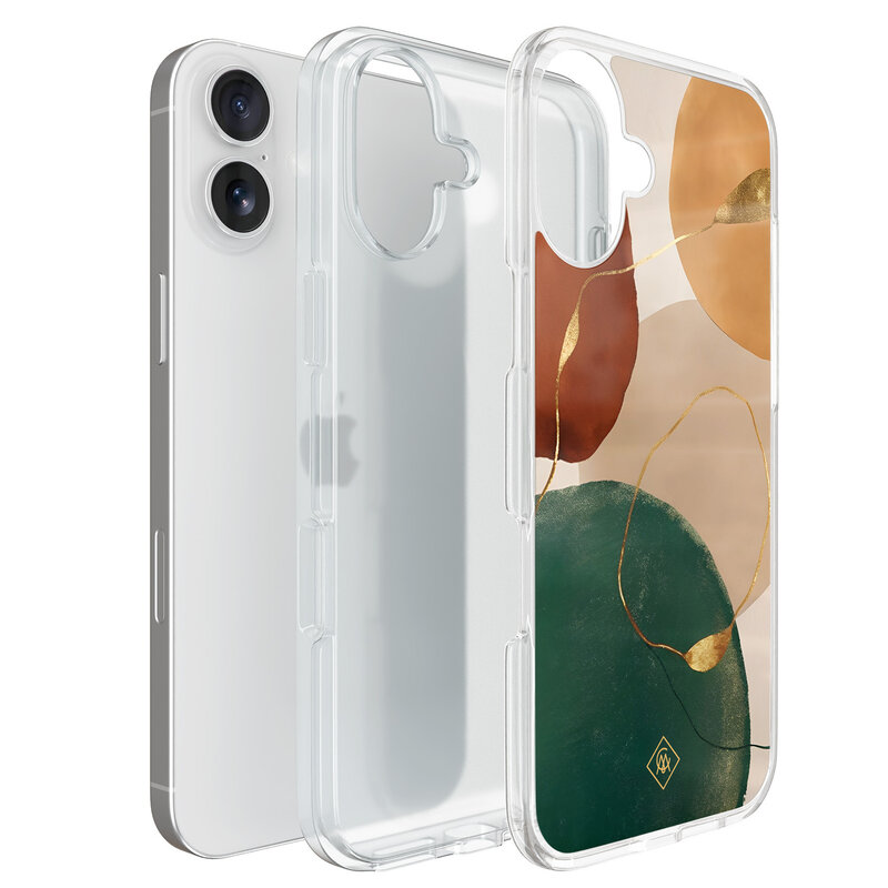 Casimoda iPhone 16 hybride hoesje - Earthy Luxe