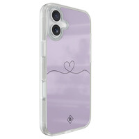 Casimoda iPhone 16 hybride hoesje - Hart lila