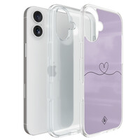 Casimoda iPhone 16 hybride hoesje - Hart lila