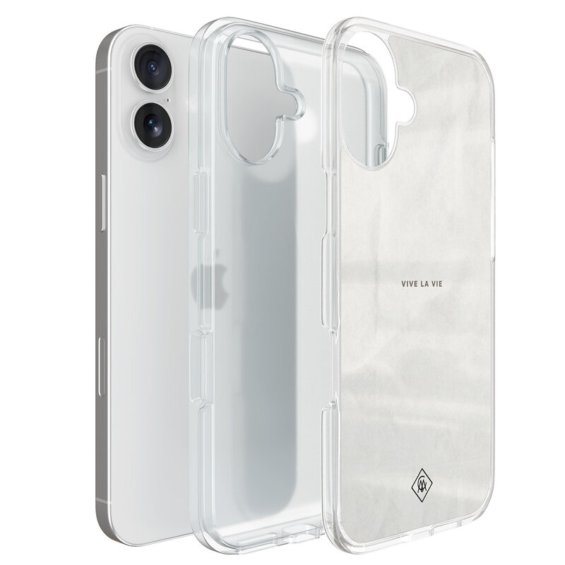 Casimoda iPhone 16 hybride hoesje - Vive la vie