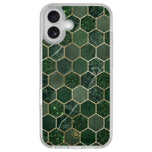 Casimoda iPhone 16 hybride hoesje - Kubus groen