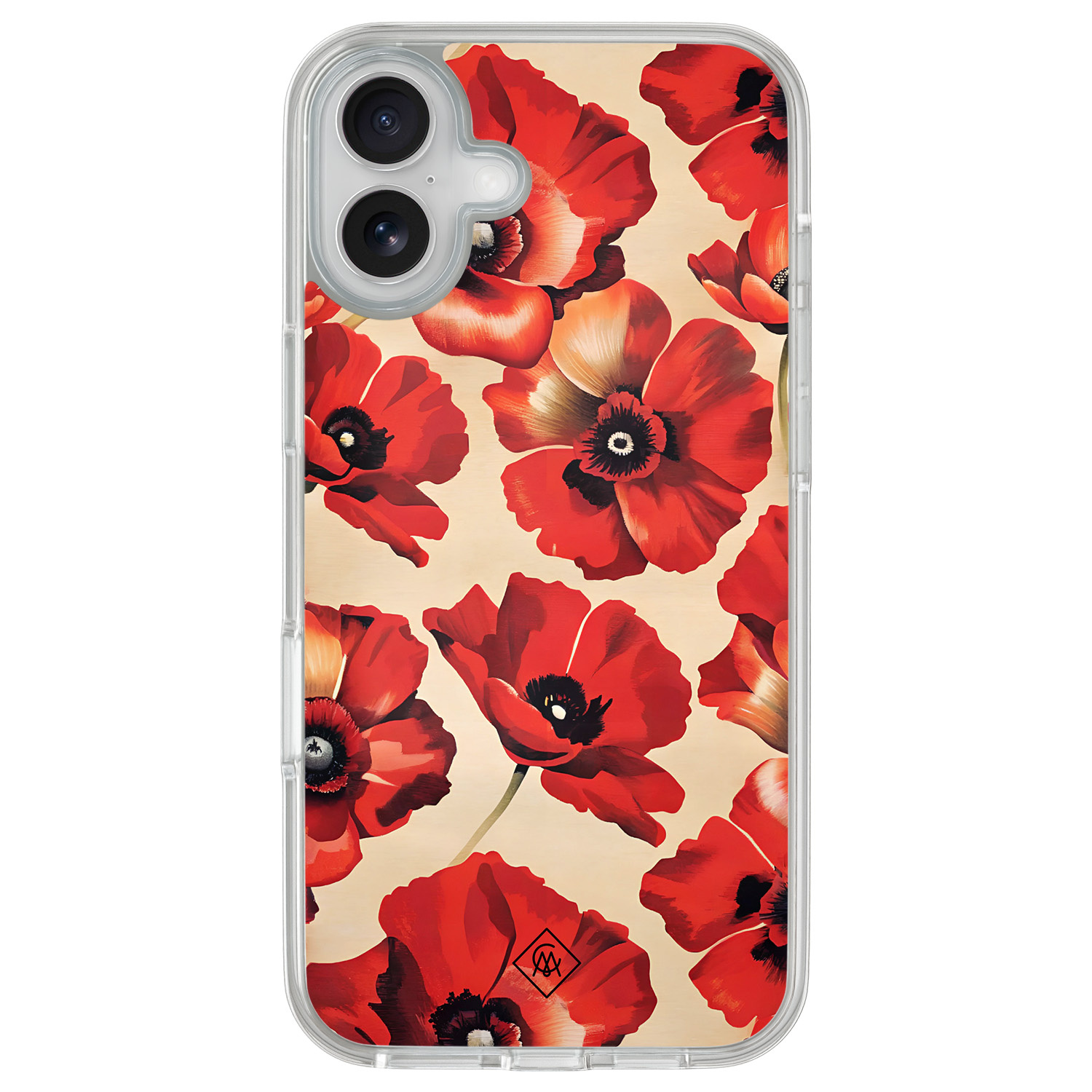 iPhone 16 hybride hoesje Poppy garden