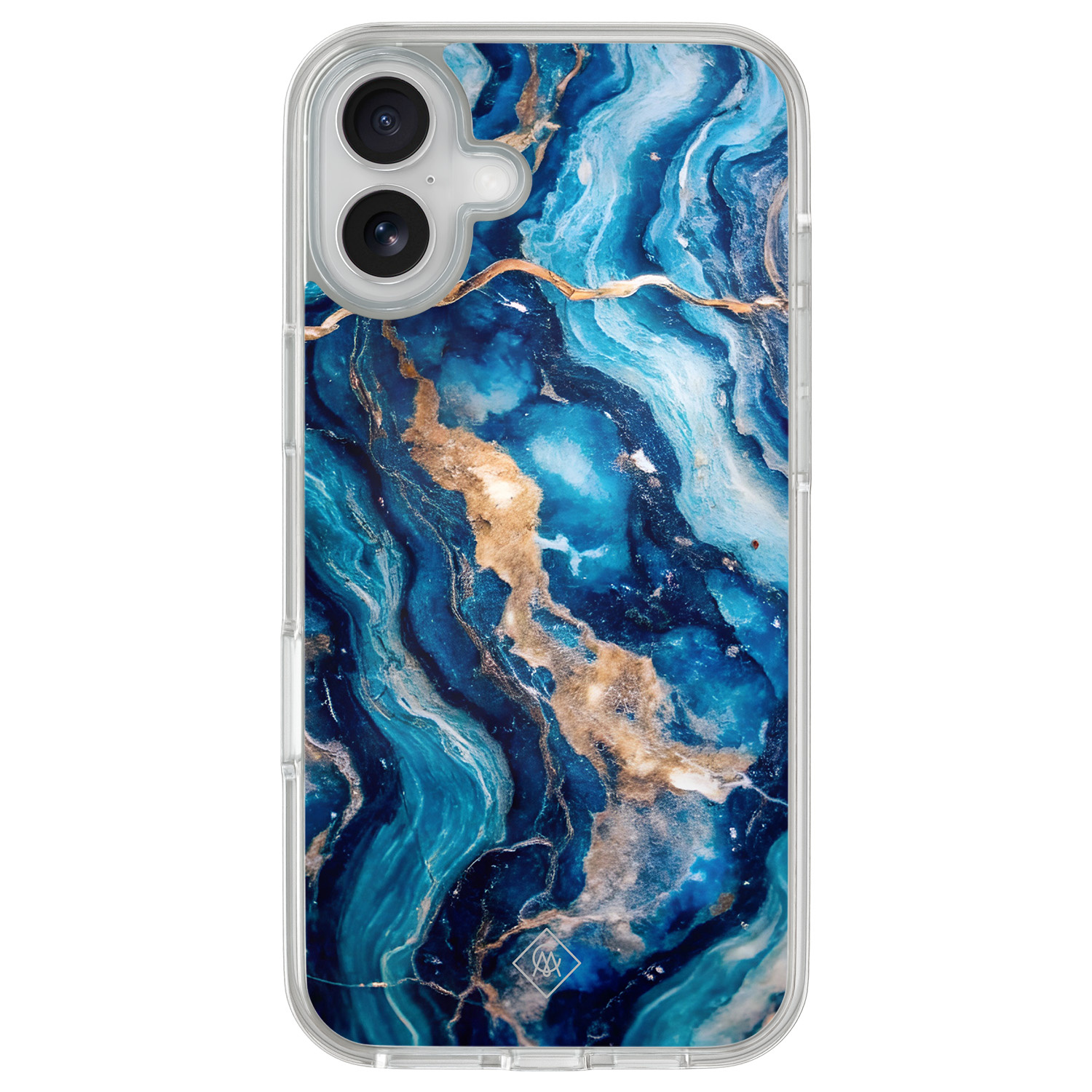 iPhone 16 hybride hoesje Ocean marble
