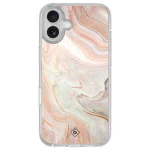 Casimoda iPhone 16 hybride hoesje - Marmer waves