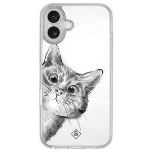 Casimoda iPhone 16 hybride hoesje - Kat kiekeboe