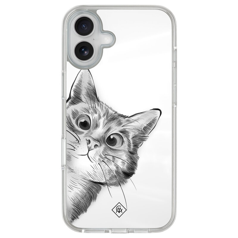 Casimoda iPhone 16 hybride hoesje - Kat kiekeboe
