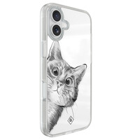 Casimoda iPhone 16 hybride hoesje - Kat kiekeboe