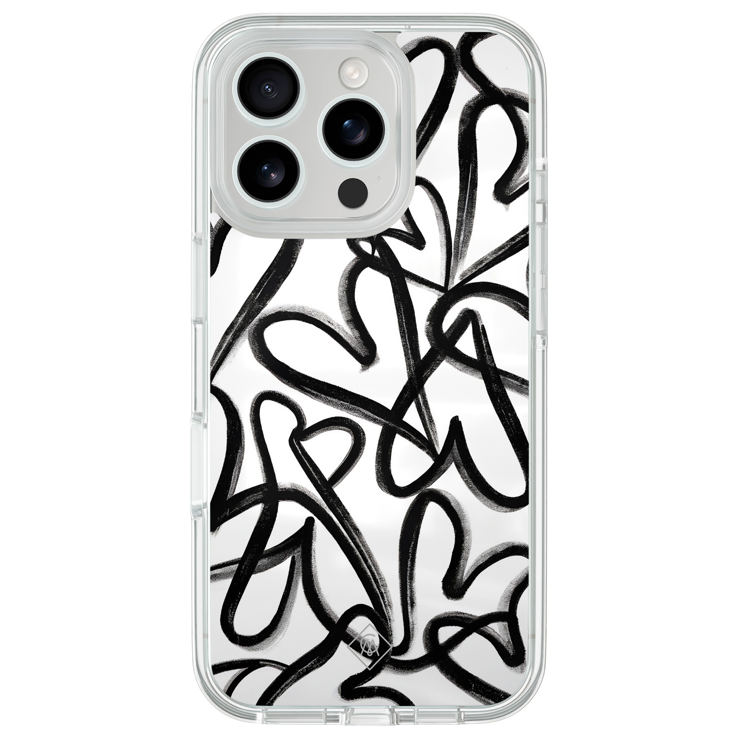 iPhone 16 Pro hybride hoesje Midnight hearts