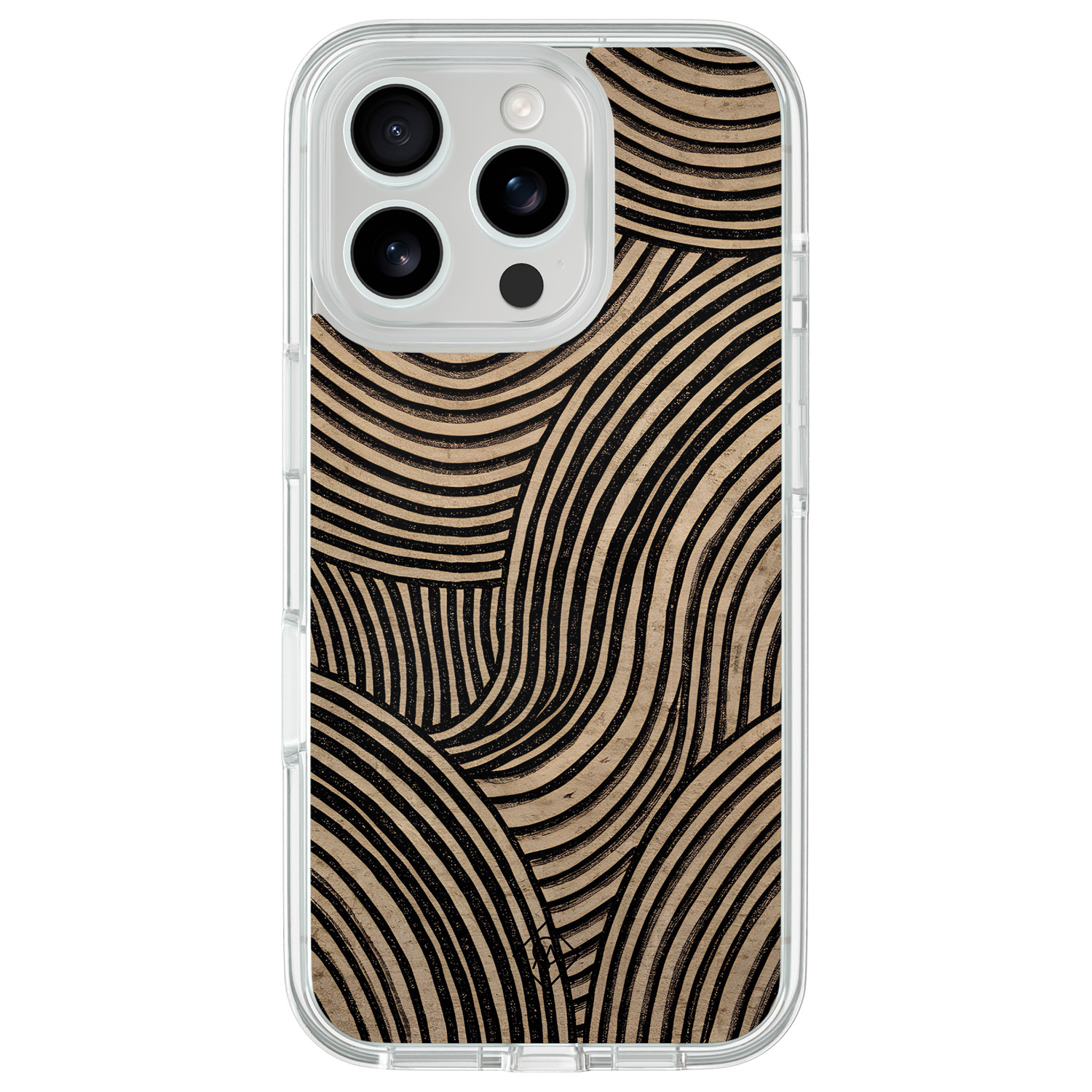 iPhone 16 Pro hybride hoesje Ebony waves