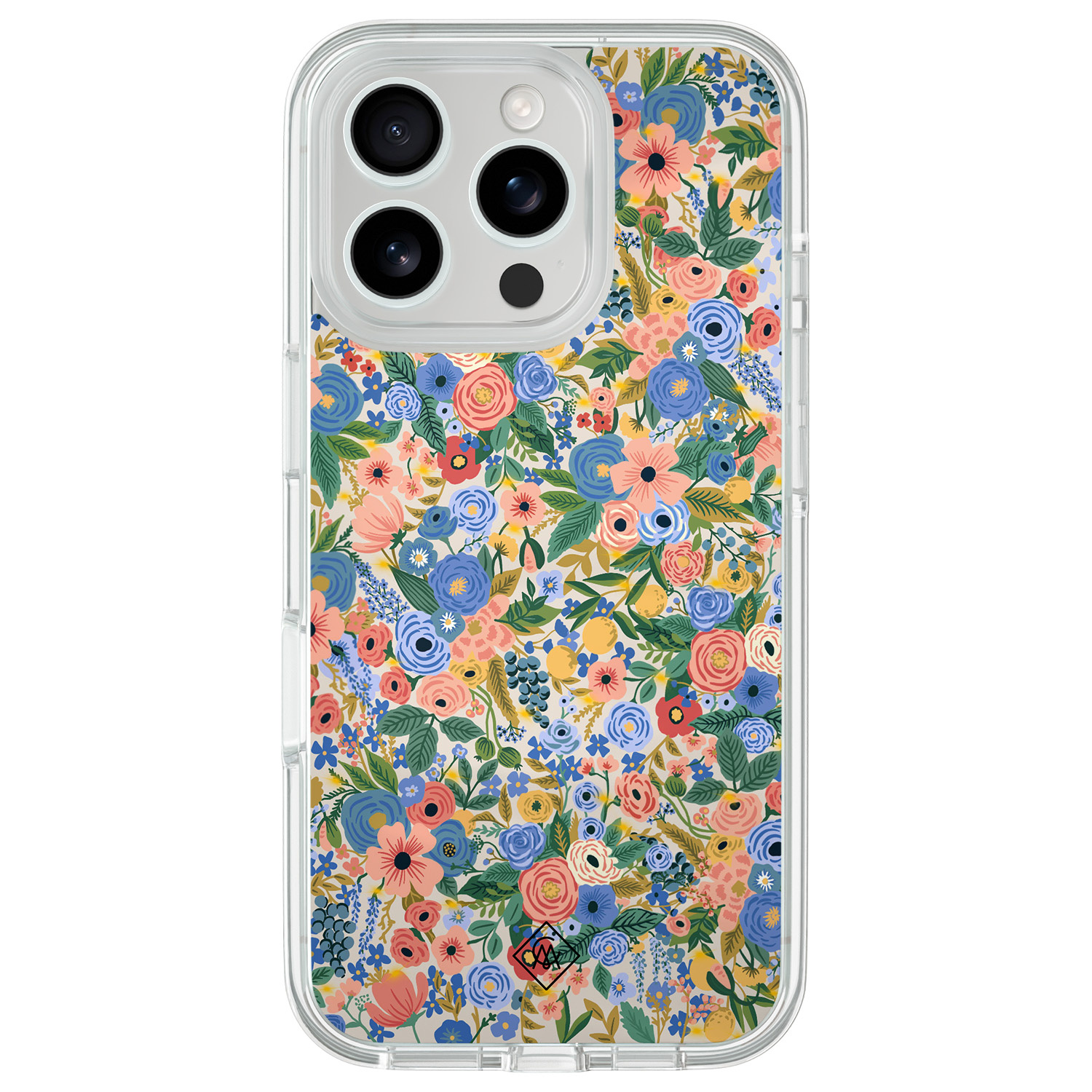 iPhone 16 Pro hybride hoesje Blue gardens