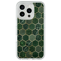 Casimoda iPhone 16 Pro hybride hoesje - Kubus groen