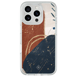 Casimoda iPhone 16 Pro hybride hoesje - Abstract terracotta