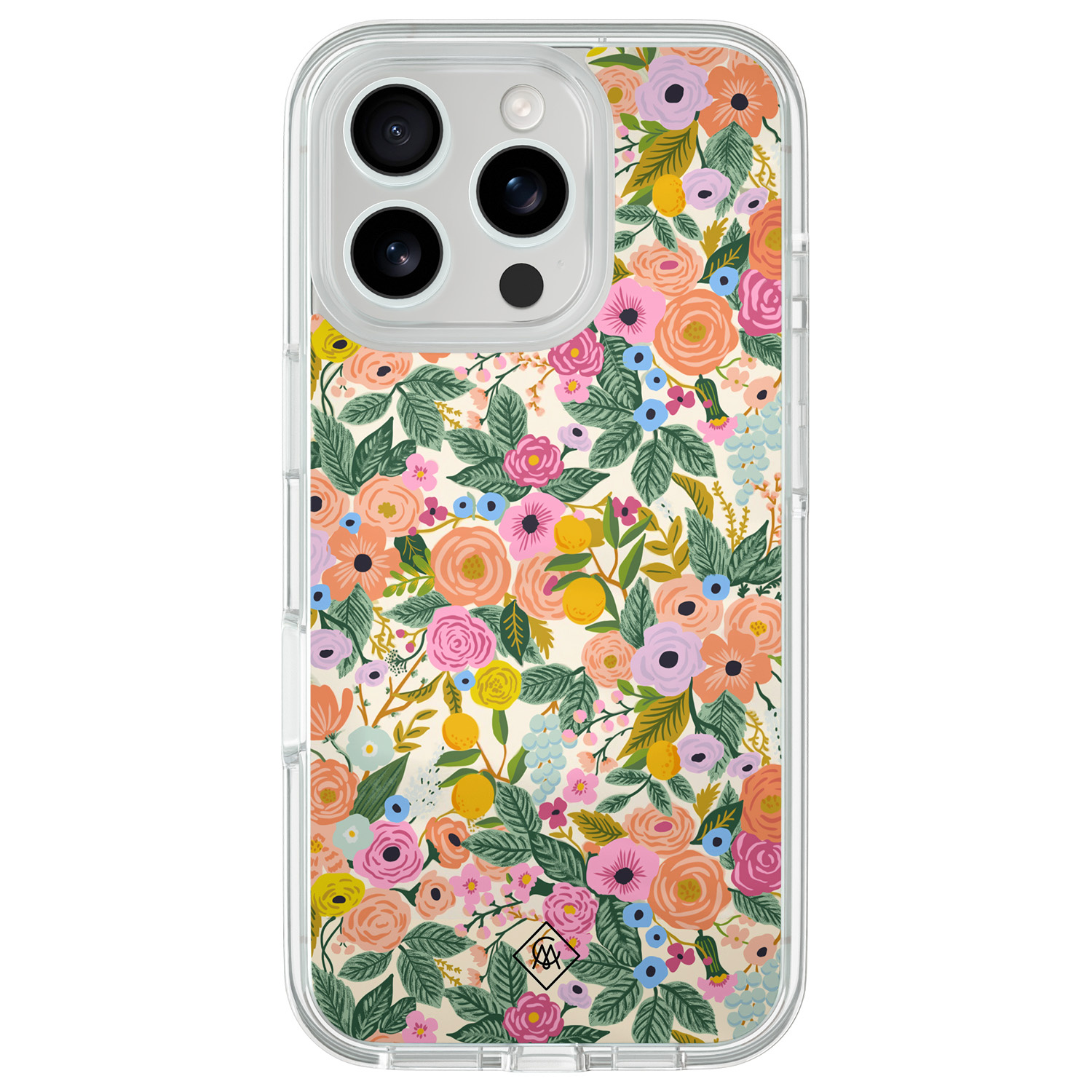iPhone 16 Pro hybride hoesje Pink gardens