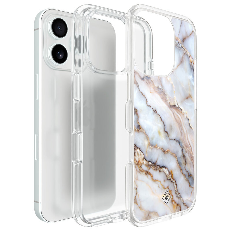 Casimoda iPhone 16 Pro Max hybride hoesje - Marble dream
