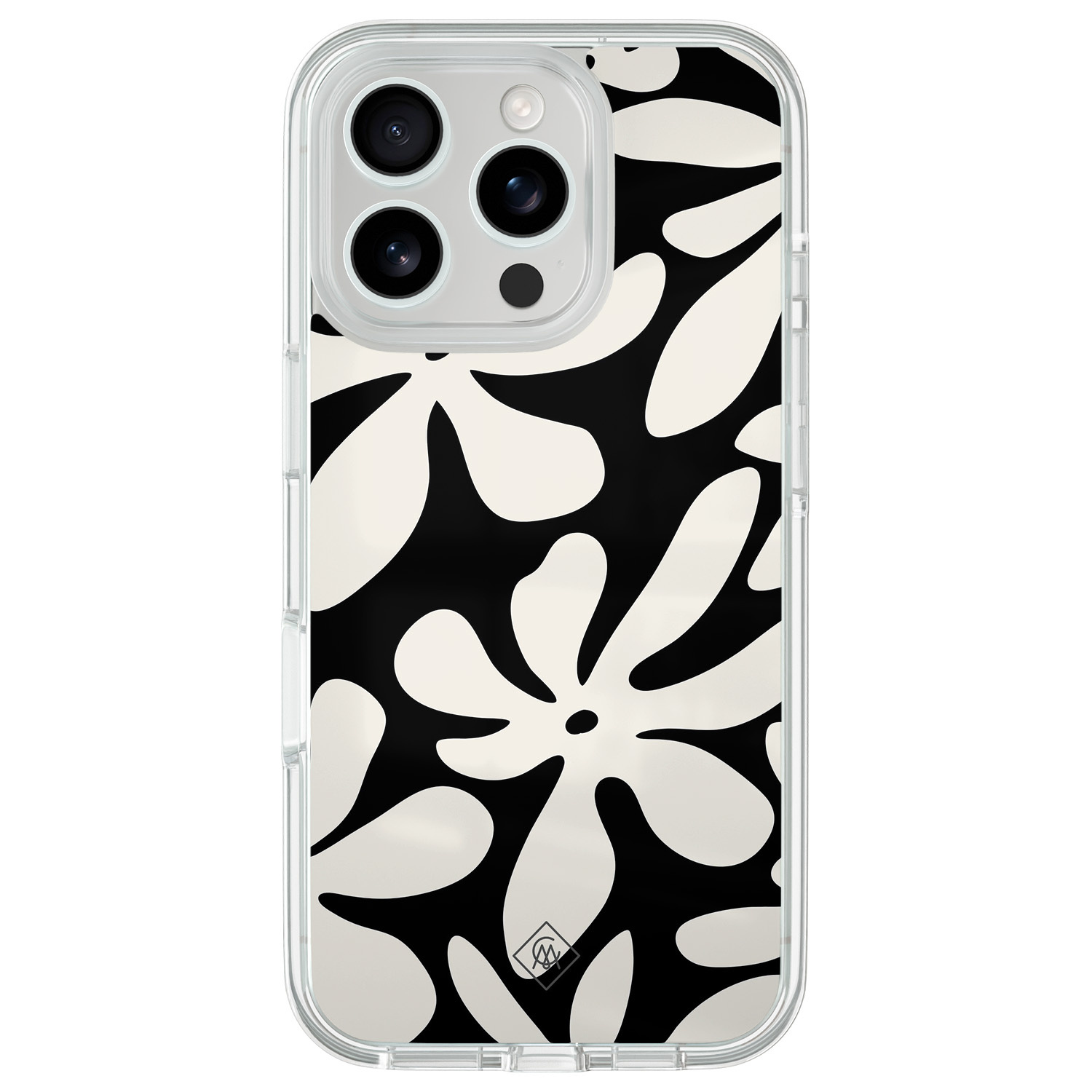 iPhone 16 Pro Max hybride hoesje Noir bloom