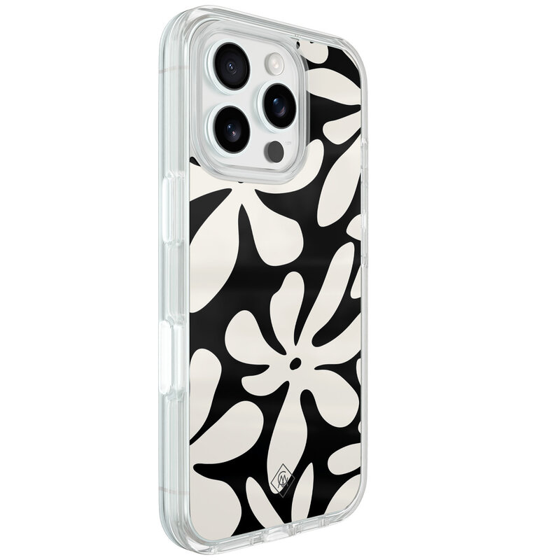 Casimoda iPhone 16 Pro Max hybride hoesje - Noir bloom