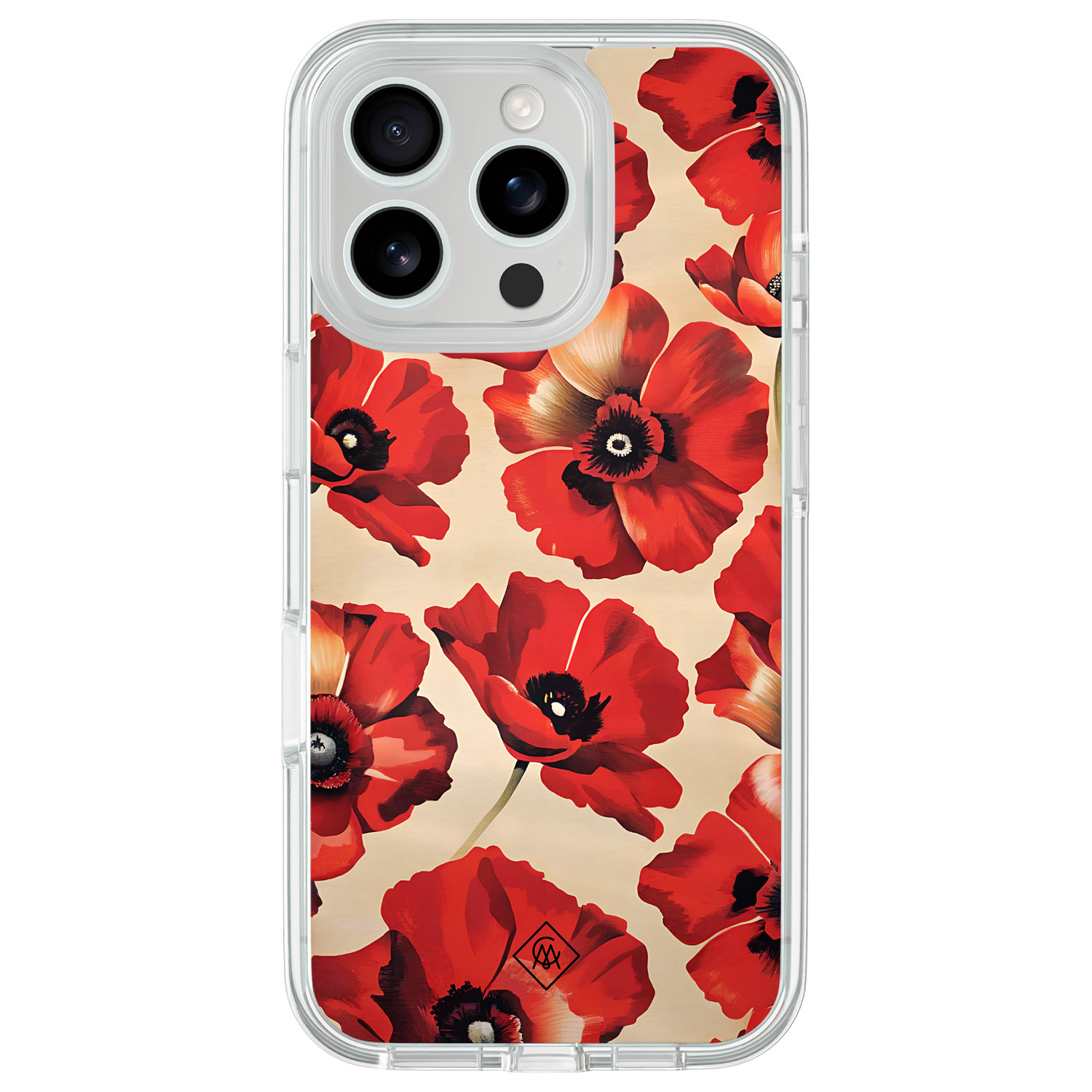 iPhone 16 Pro Max hybride hoesje Poppy garden