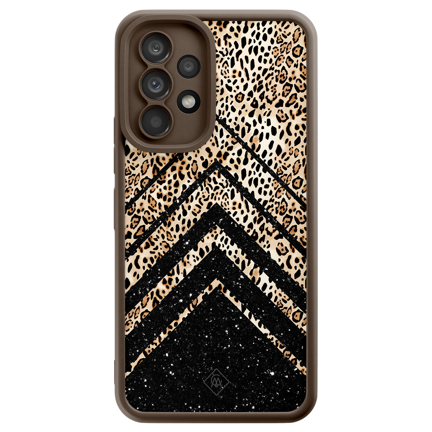 Samsung Galaxy A53 bruine case - Chevron luipaard