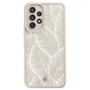 Casimoda Samsung Galaxy A53 beige case - Palmy leaves beige