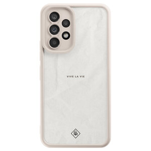 Casimoda Samsung Galaxy A53 beige case - Vive la vie