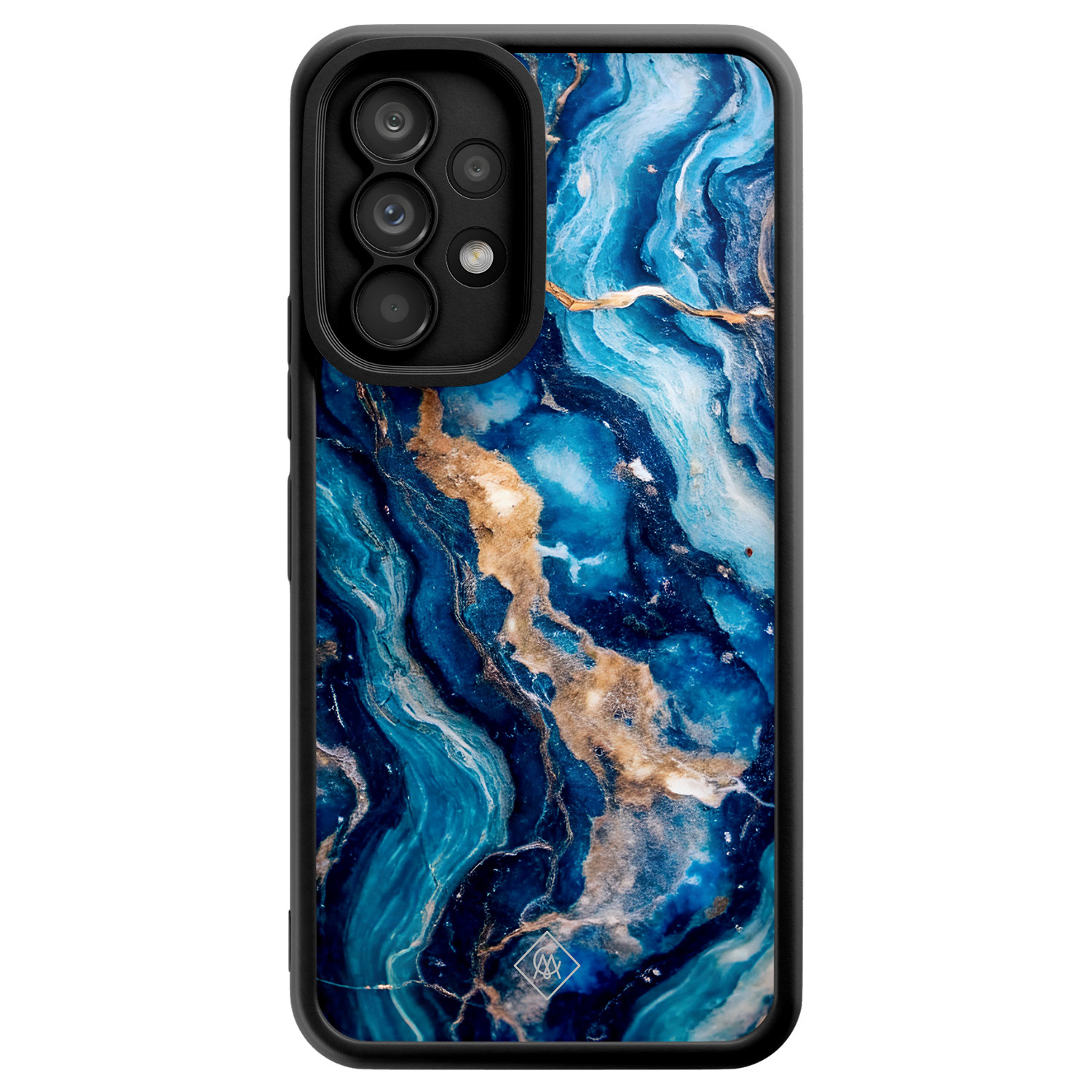 Samsung Galaxy A53 zwarte case Ocean marble