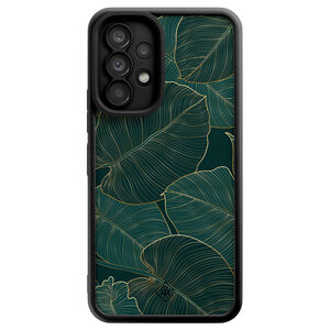 Casimoda Samsung Galaxy A53 zwarte case - Monstera leaves