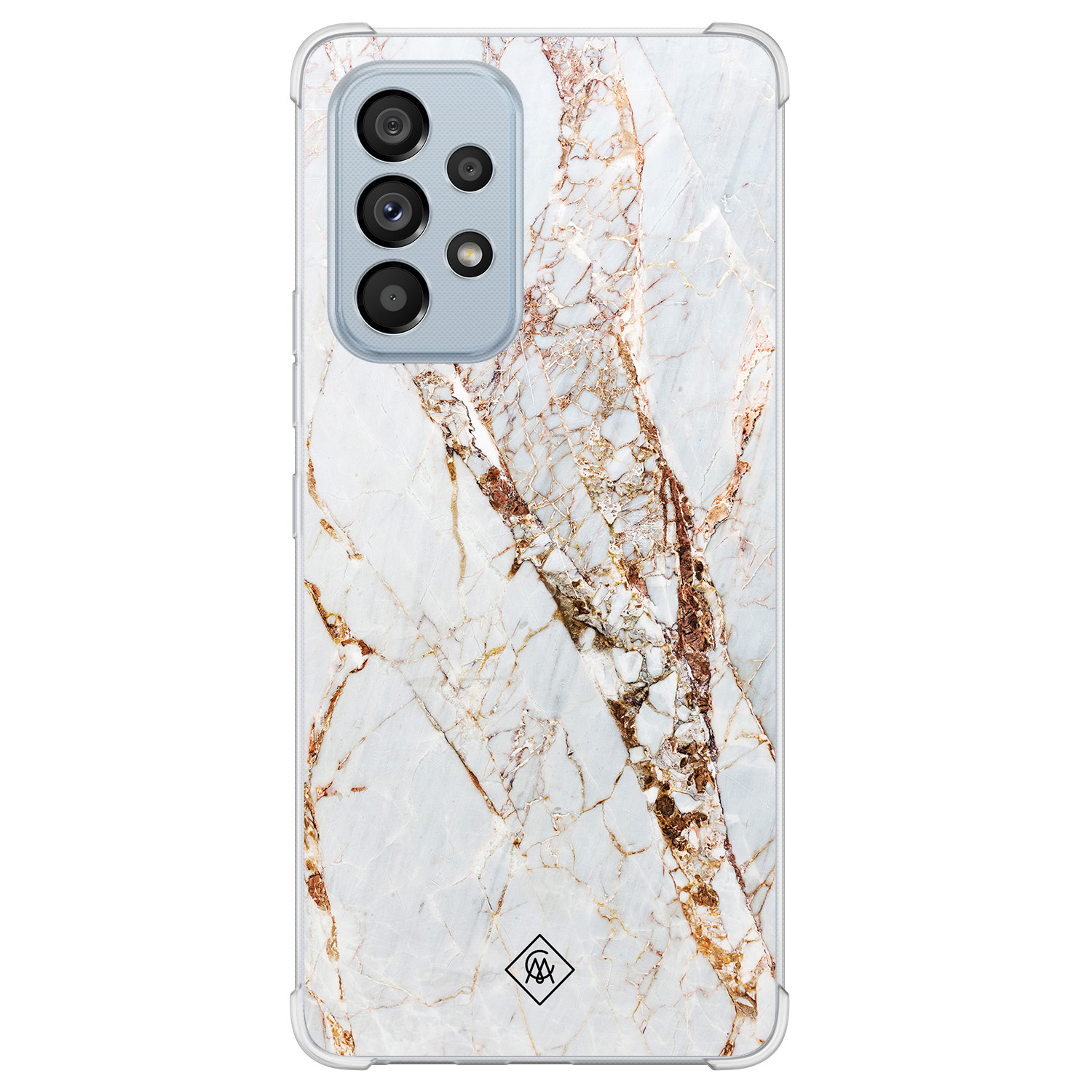 Samsung Galaxy A53 shockproof hoesje - Marmer goud