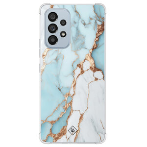 Casimoda Samsung Galaxy A53 shockproof hoesje - Marmer lichtblauw