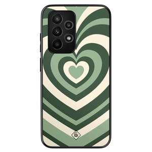 Casimoda Samsung Galaxy A53 hoesje - Hart swirl groen