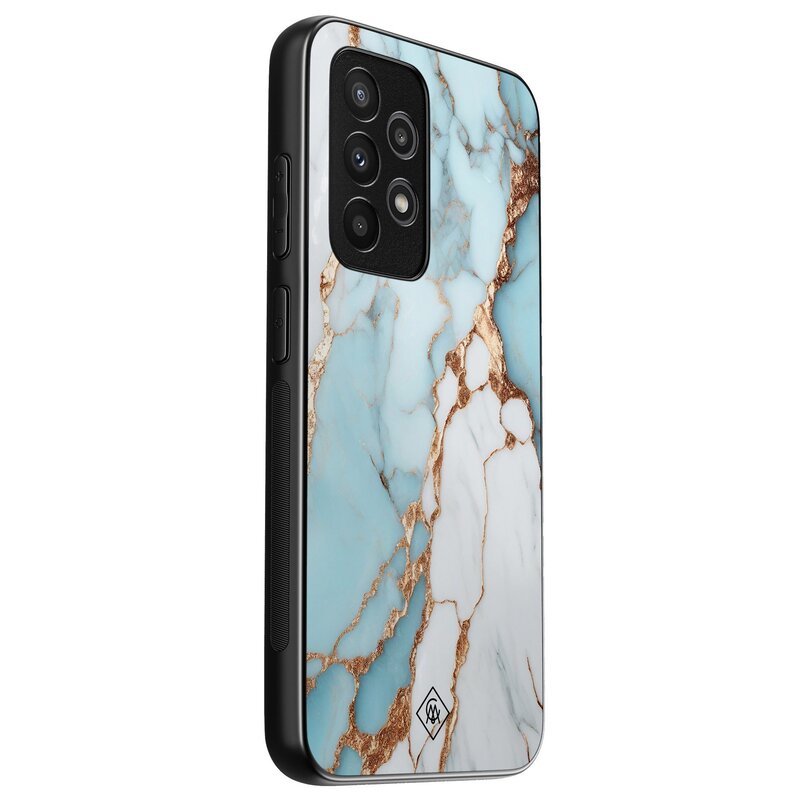 Casimoda Samsung Galaxy A53 hoesje - Marmer lichtblauw