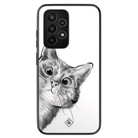 Casimoda Samsung Galaxy A53 hoesje - Peekaboo kat
