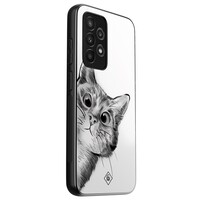 Casimoda Samsung Galaxy A53 hoesje - Peekaboo kat