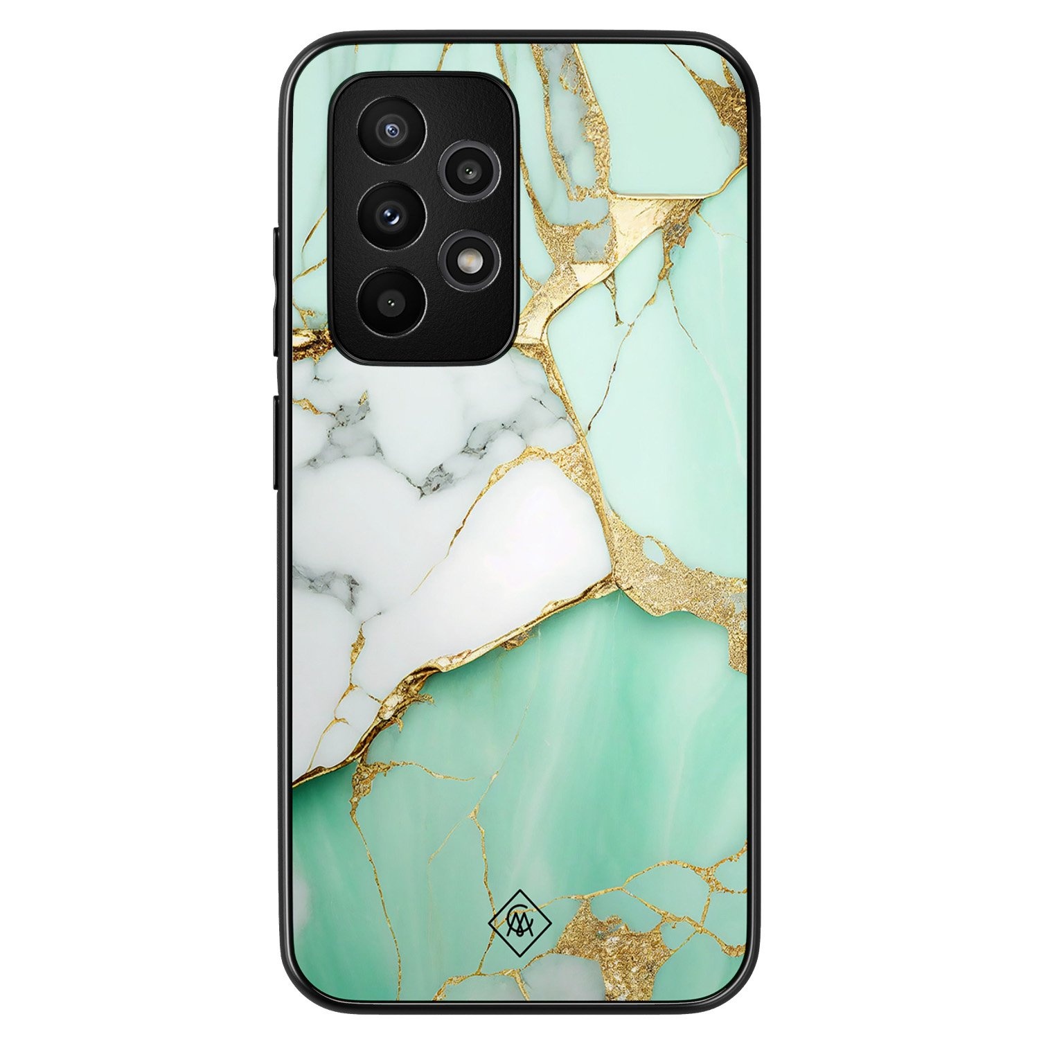 Samsung Galaxy A53 hoesje Marmer mint goud