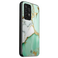 Casimoda Samsung Galaxy A53 hoesje - Marmer mint goud