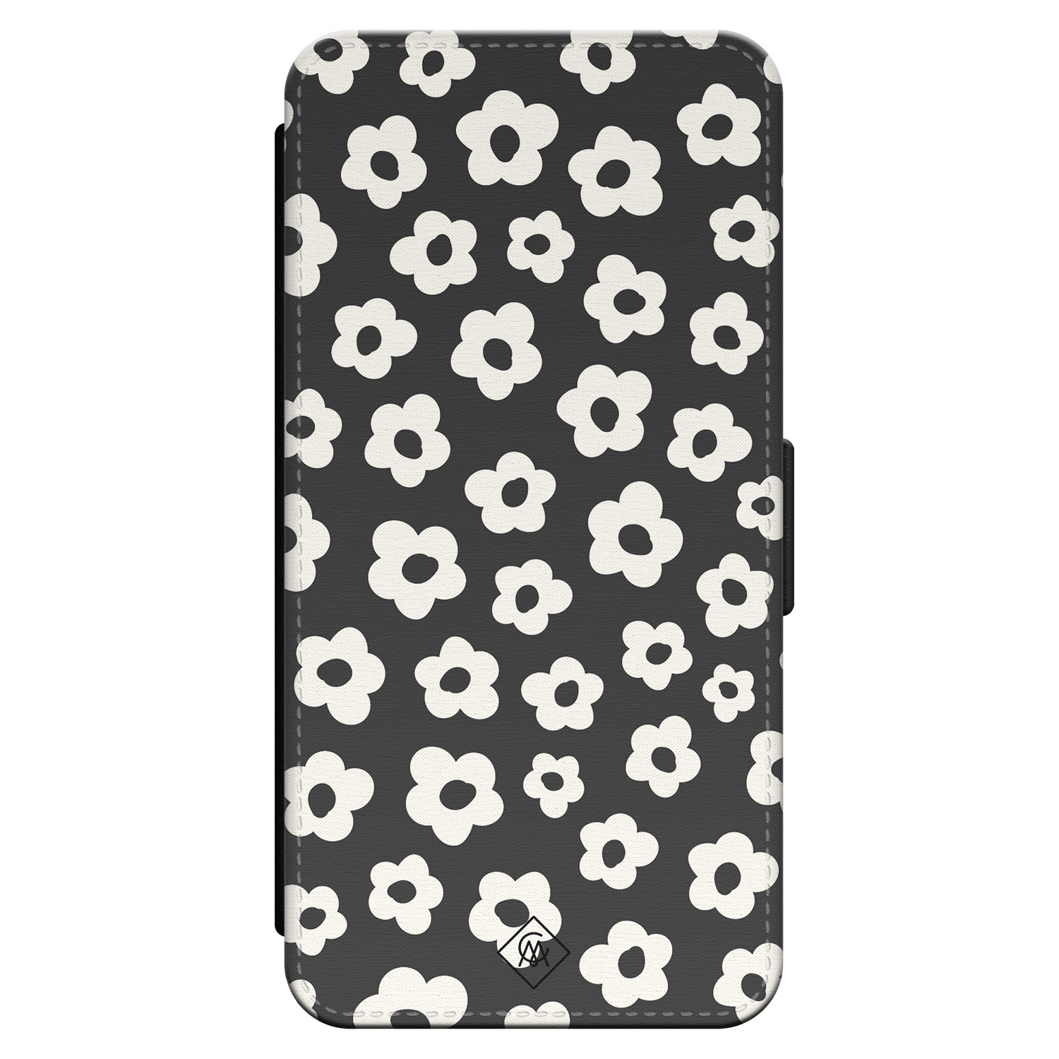 iPhone 16 flipcase Retro bloempjes