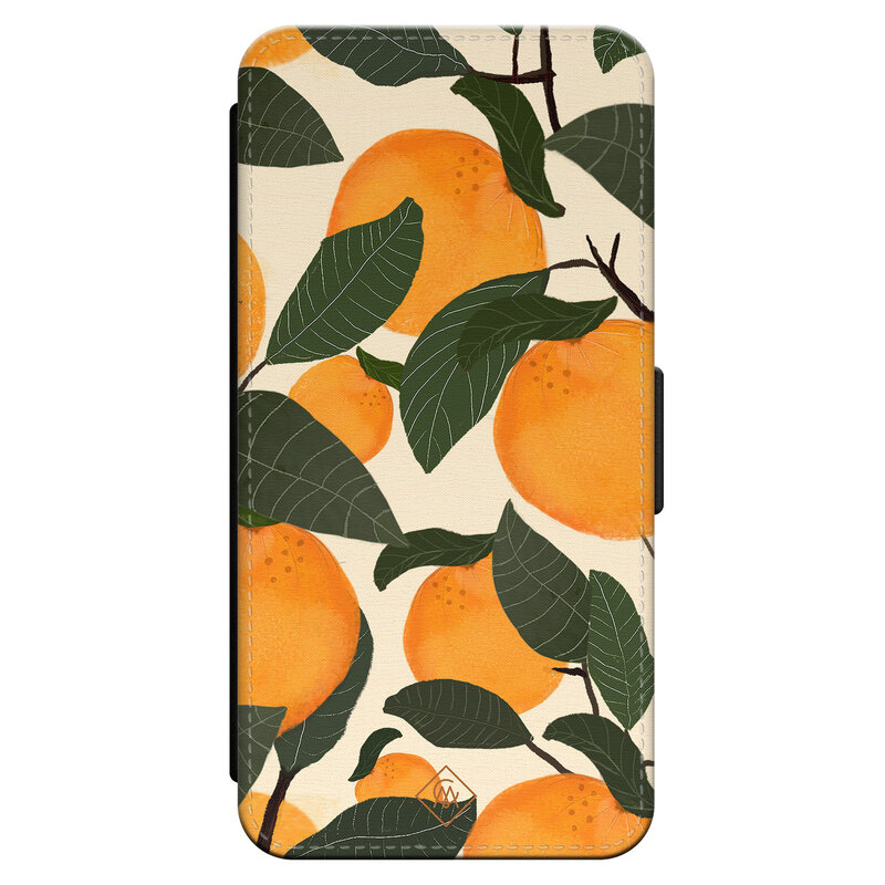 Casimoda iPhone 16 Pro flipcase - Orange garden