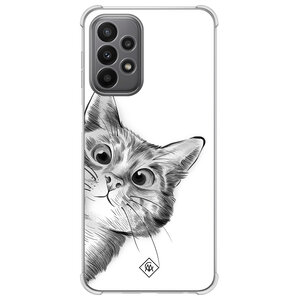 Casimoda Samsung Galaxy A23 shockproof hoesje - Kat kiekeboe