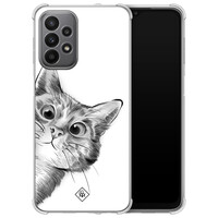 Casimoda Samsung Galaxy A23 shockproof hoesje - Kat kiekeboe
