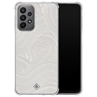 Casimoda Samsung Galaxy A23 shockproof hoesje - Abstract beige waves