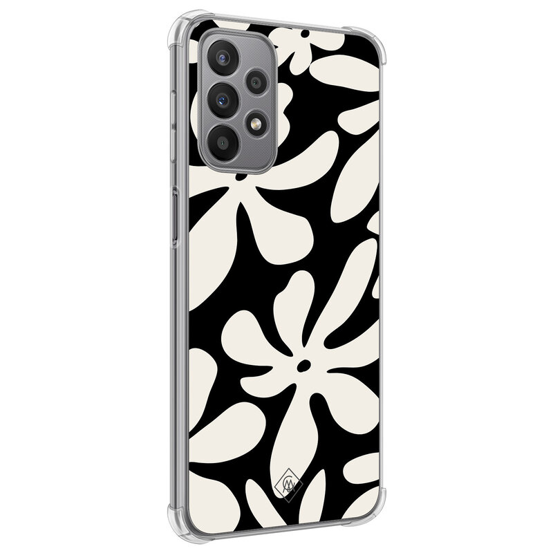 Casimoda Samsung Galaxy A23 shockproof hoesje - Noir bloom