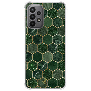 Casimoda Samsung Galaxy A23 shockproof hoesje - Kubus groen