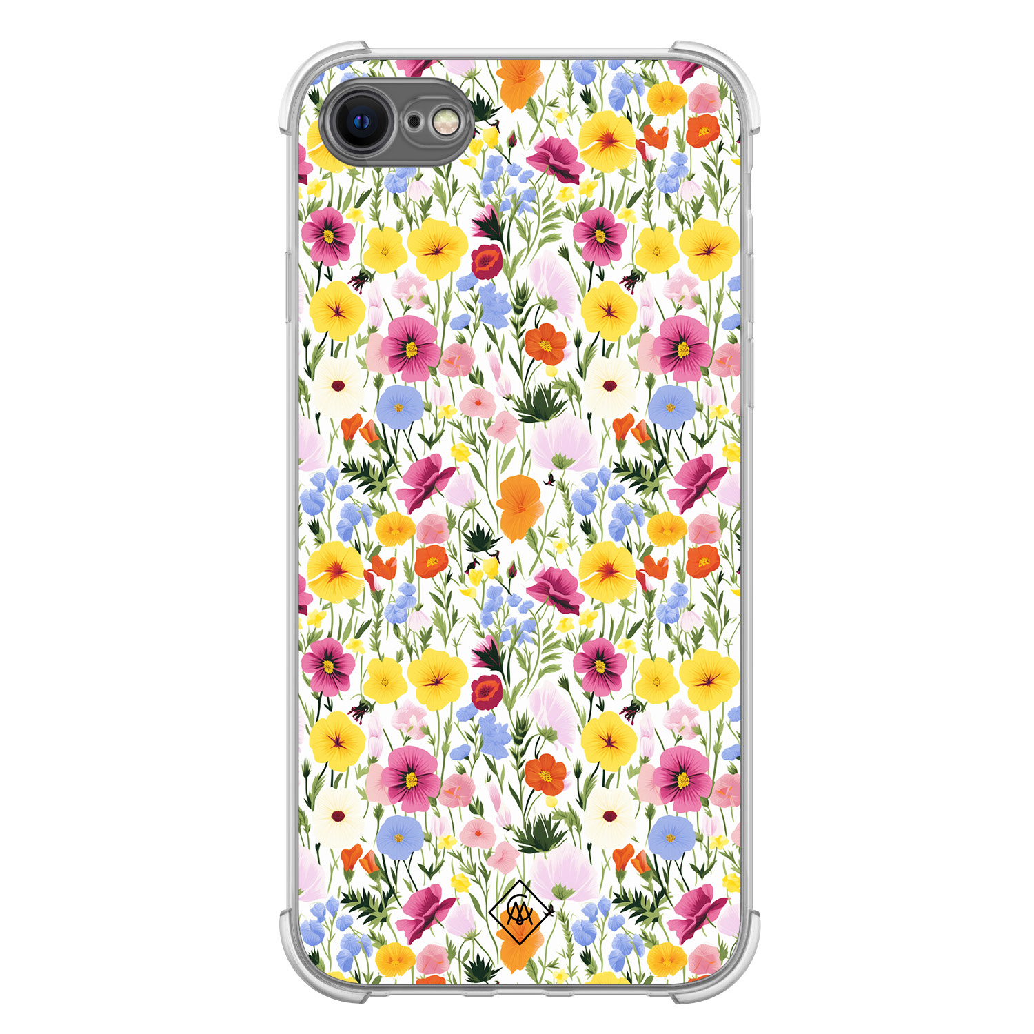iPhone SE (2020 2022) 8 7 shockproof hoesje Happy flora