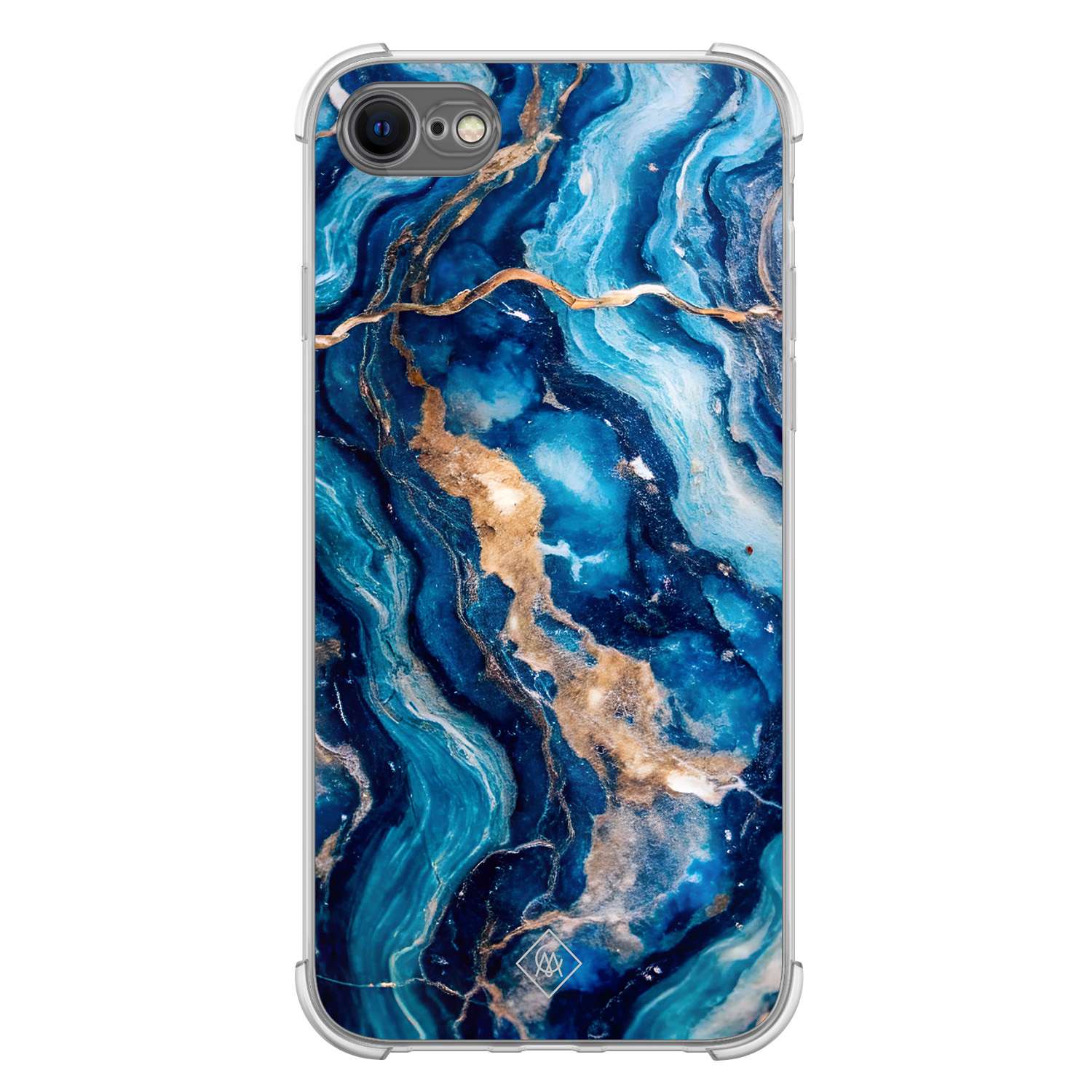 iPhone SE (2020 2022) 8 7 shockproof hoesje Ocean marble