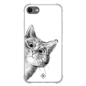 Casimoda iPhone SE (2020/2022) / 8 / 7 shockproof hoesje - Kat kiekeboe