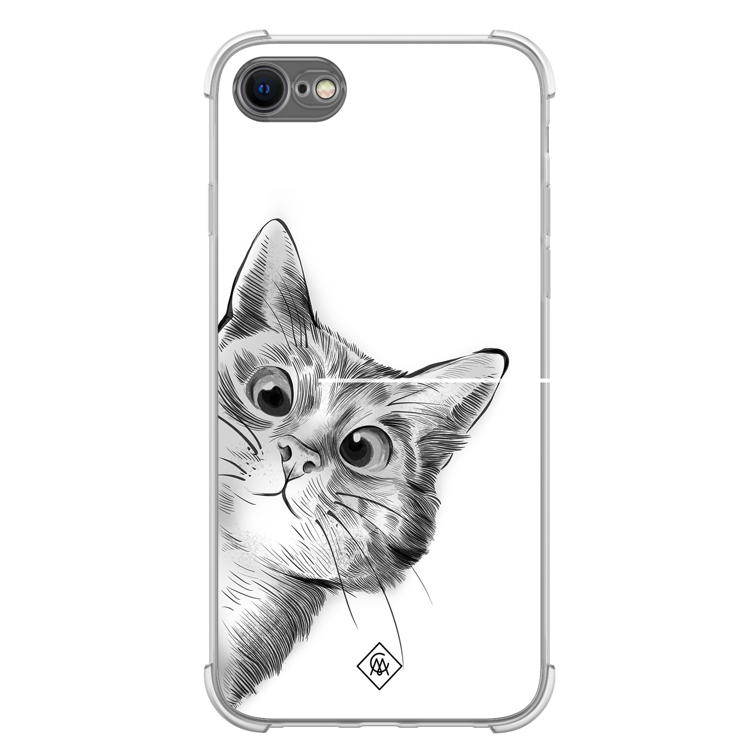iPhone SE (2020 2022) 8 7 shockproof hoesje Kat kiekeboe