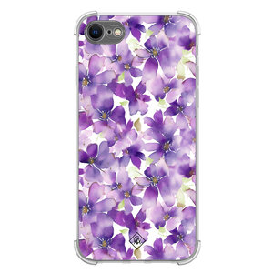 Casimoda iPhone SE (2020/2022) / 8 / 7 shockproof hoesje - Floral violet
