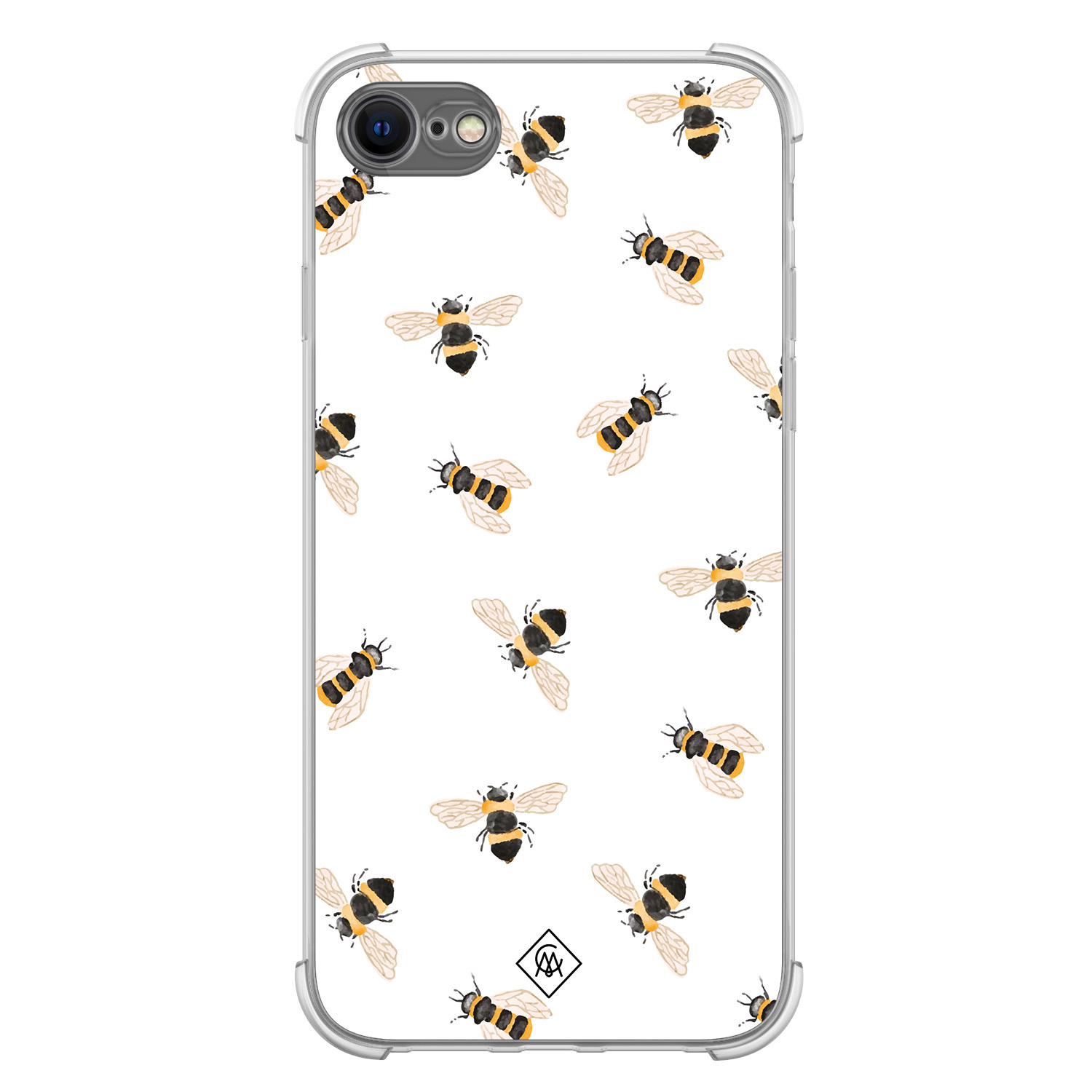 iPhone SE (2020 2022) 8 7 shockproof hoesje Bee happy