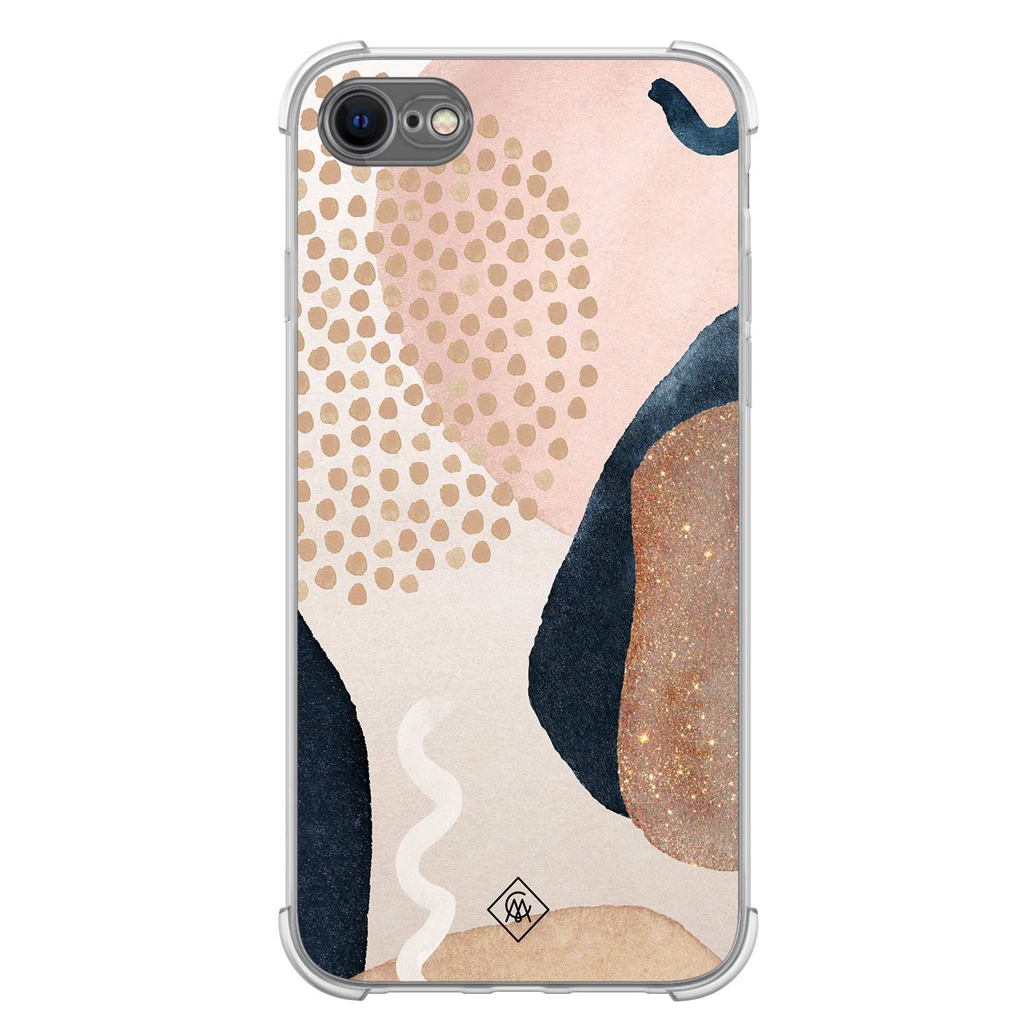 iPhone SE (2020 2022) 8 7 shockproof hoesje Abstract dots