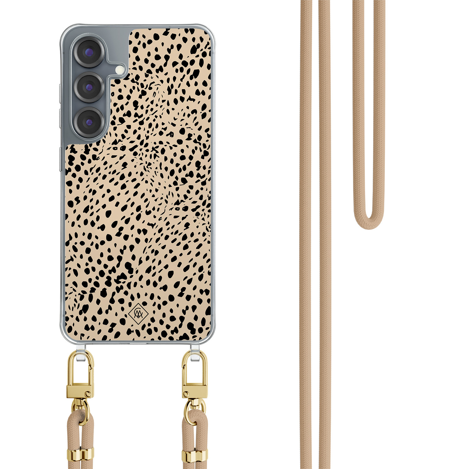 Samsung Galaxy S25 hoesje met beige koord Spot on